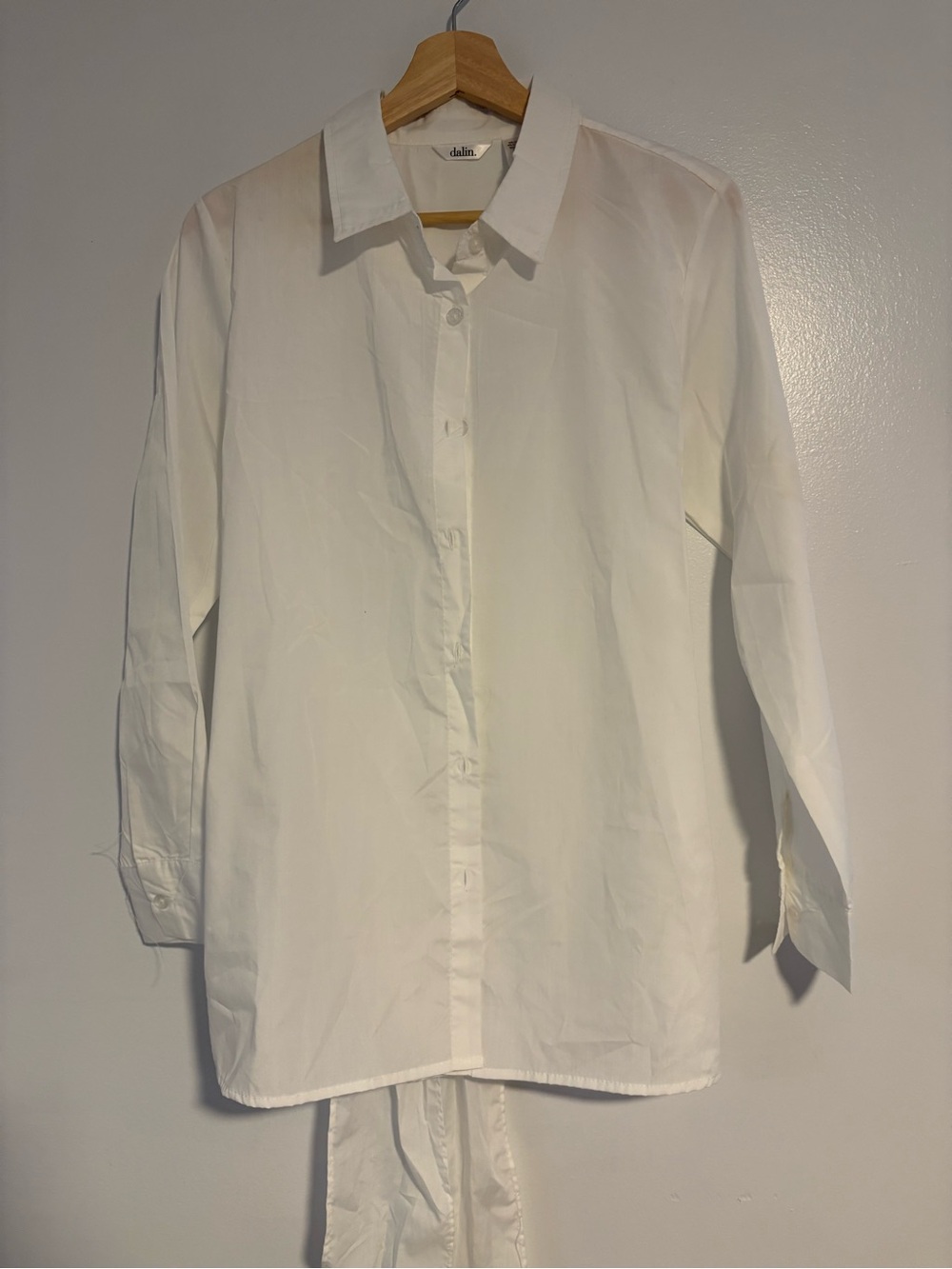 Men's White Dress Shirt with Classic Collar - Casual & Professional